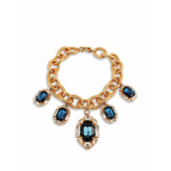 アントンヒュニス メンズ 首飾り・チョー鉄道車両 付属物 Medusa crystal-embellished chunky-link necklace Gold