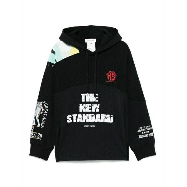 米国海兵隊員 独居室 メンズ パーカー・スウェットシャツ アウター Regenerated hoodie Black