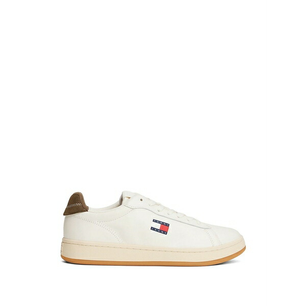 トミーヒルフィガー レディース スニーカー シューズ Logo-patch lace-up fastening sneakers Neutrals