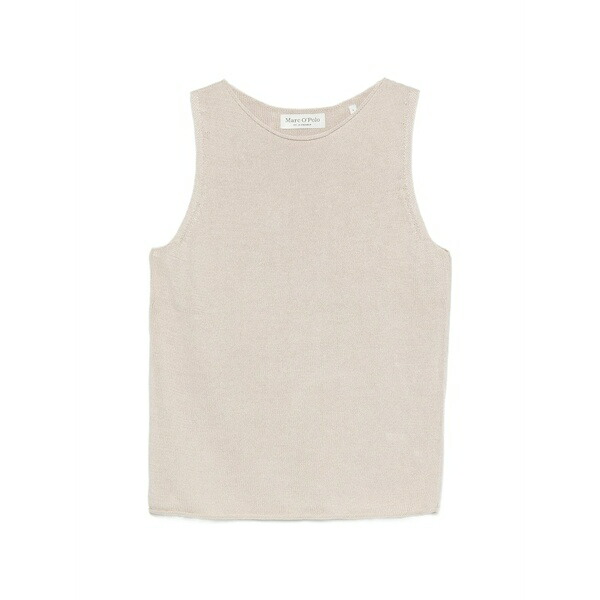 マルコポーロ レディース カットソー トップス Fine-knit sleeveless vest Neutrals