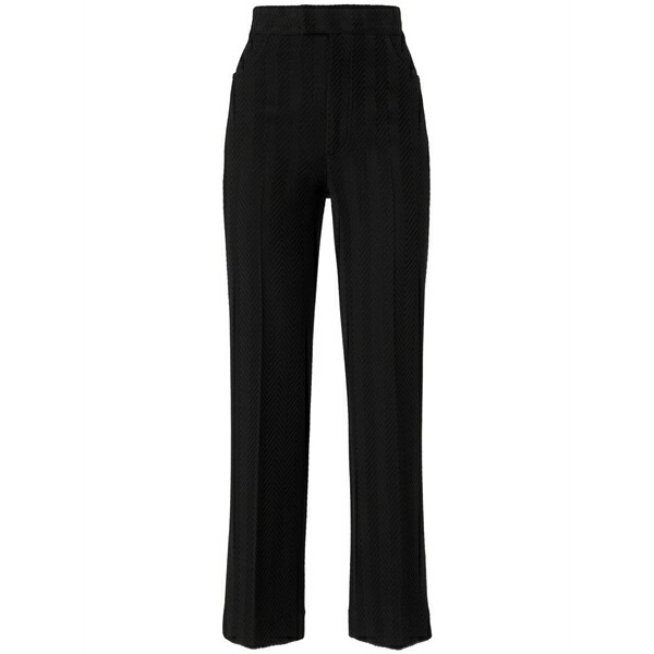 ミッソーニ レディース 心地よいズボン下 ボトムス Zigzag-pattern straight trousers Black