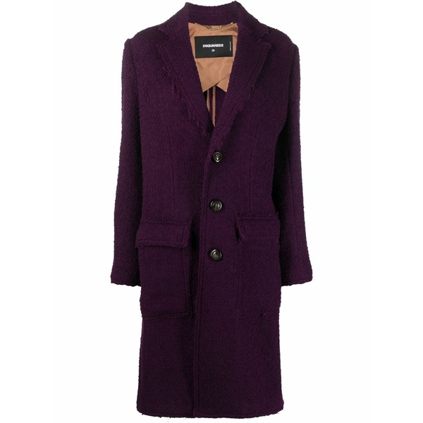 ディースクエアード レディース コート アウター Single-breasted coat Purple｜asty