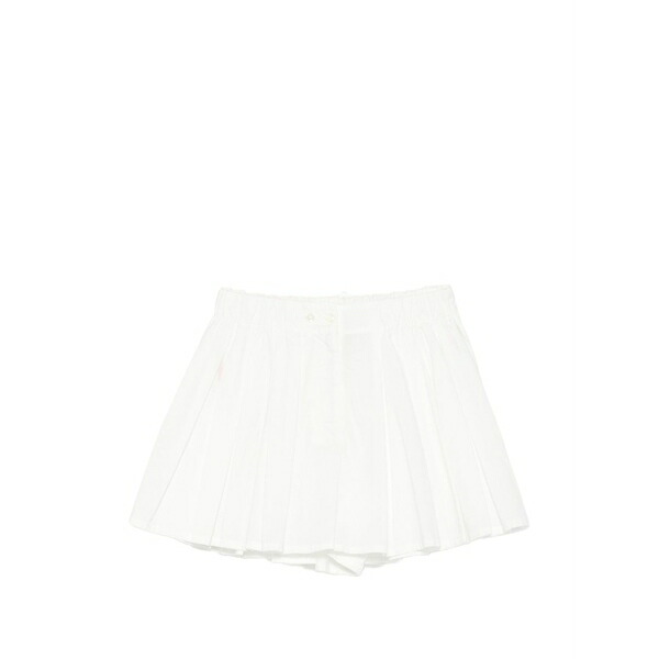 ユッカ レディース 心地好いズボン下 ボトムス Pleated elasticated-waist shorts Green