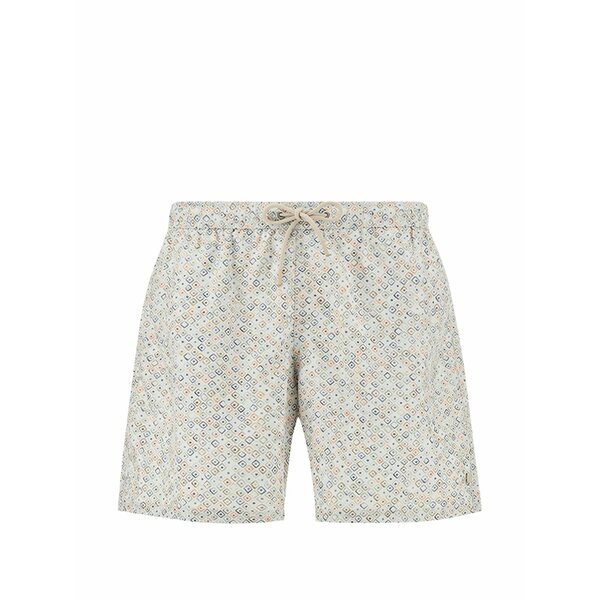 ポールアンドシャーク メンズ 心地好いズボン下 ボトムス Geometric watercolor print swim shorts Neutrals