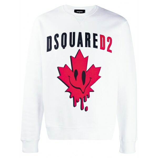 ディースクエアード メンズ パーカー・スウェットシャツ アウター Logo sweatshirt White