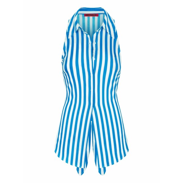 サイモン鏡鑑 レディース プルオーバー トップス Loch stripe sleeveless shirt Blue