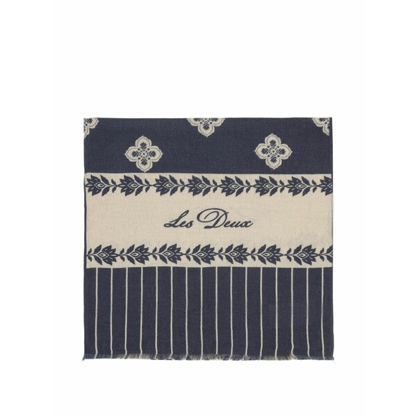 レ ドゥ メンズ えり巻き・袈裟・えり巻き 付属物 Arabesque patterned scarf Blue