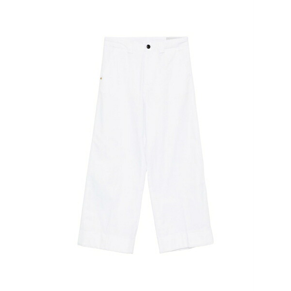 ホワイトサンド レディース カジュアルパンツ ボトムス Turn-up trousers White｜asty