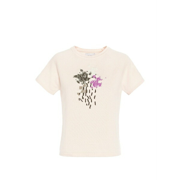 バリー レディース プルオーバー トップス Cashmere top with floral motif Pink