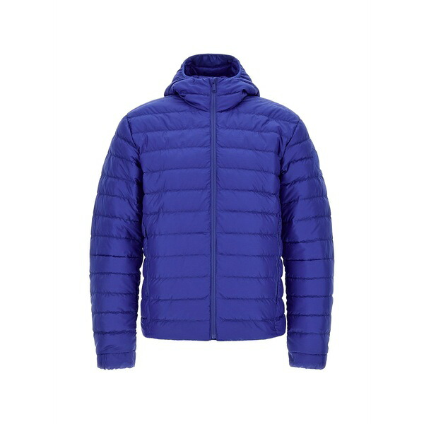 カナダグース メンズ 厚地の外套 アウター Logo-patch jacket Blue