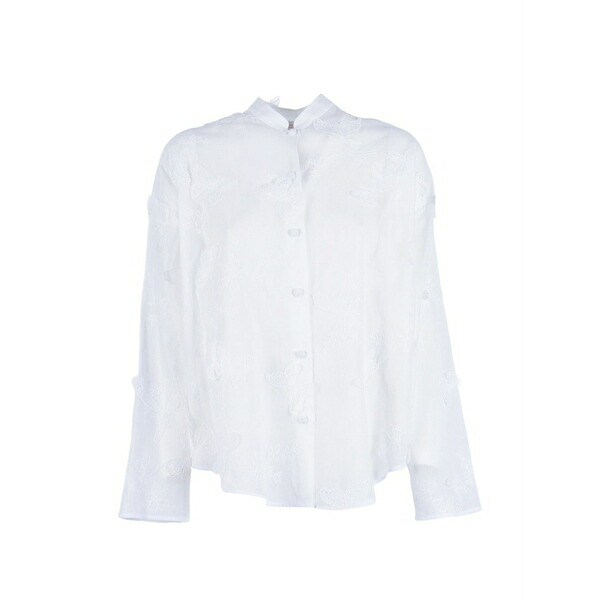 マッザレッリ レディース プルオーバー トップス Butterfly-appliqu￡ shirt White