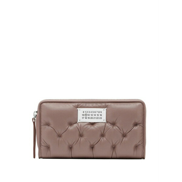 マルタンマルジェラ レディース 銭入れ 添え物 Glam slam quilted zip wallet Pink