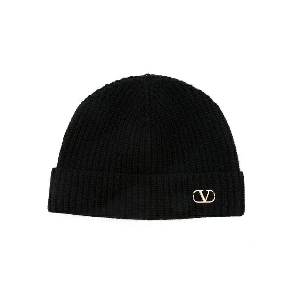 ヴァレンティノ ガラヴァーニ メンズ 帽子 アクセサリー Vlogo beanie hat Black｜asty 74,690円