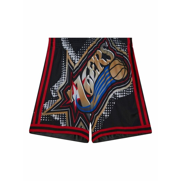 ミッチェル\u0026ネス メンズ 心地よいズボン下 ボトムス Philadelphia 76ers big face 7.0 shorts Black