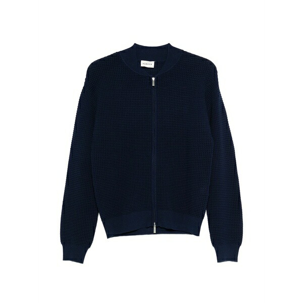 パロッシュ レディース ジレー アウター Zip-up long-sleeve cardigan  Blue