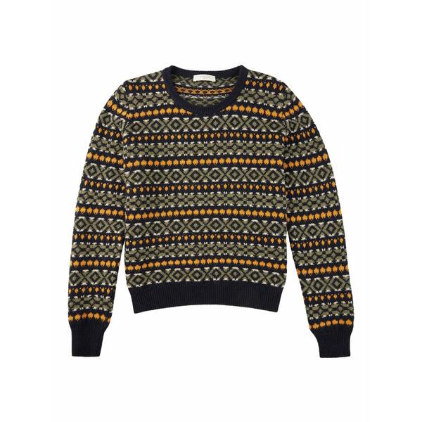ザノーネ レディース 編み物\u0026ティーシャツ アウター Jacquard crew-neck sweater Blue