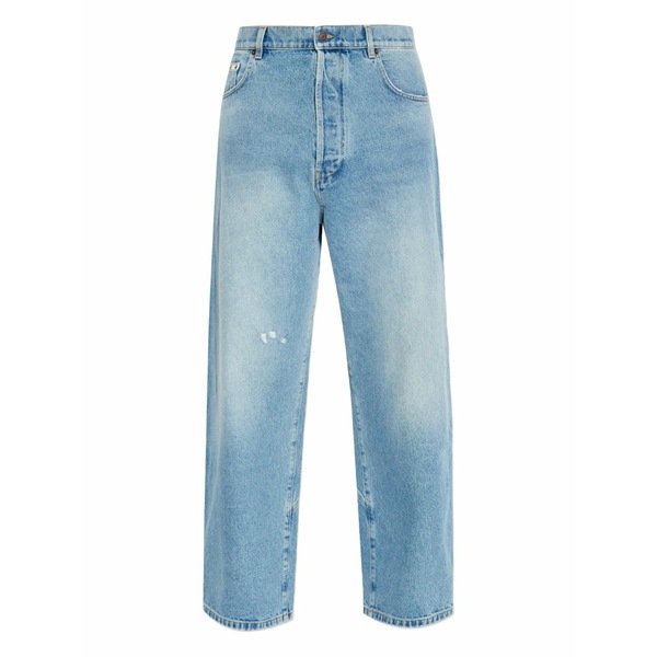 モスキーノ メンズ ジーンズズボン下 ボトムス Logo-patch jeans Blue