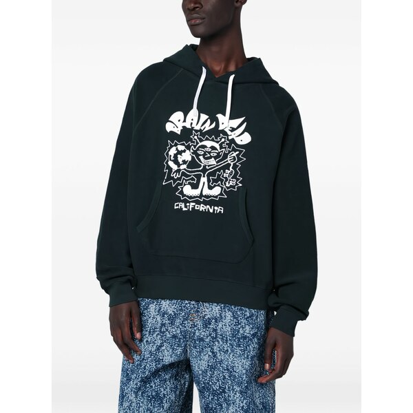 ブレインデッド メンズ パーカー・スウェットシャツ アウター Graphic-print hoodie Green