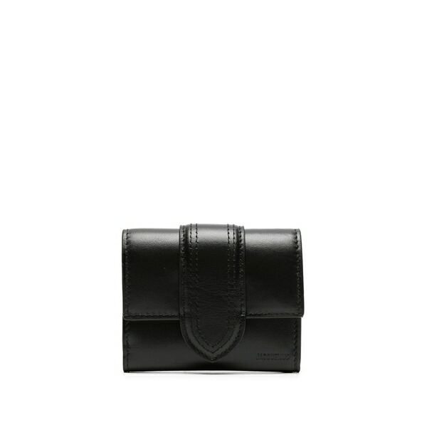 ジャクエムス レディース 金入れ 付属物 Le compact bambino leather wallet Black