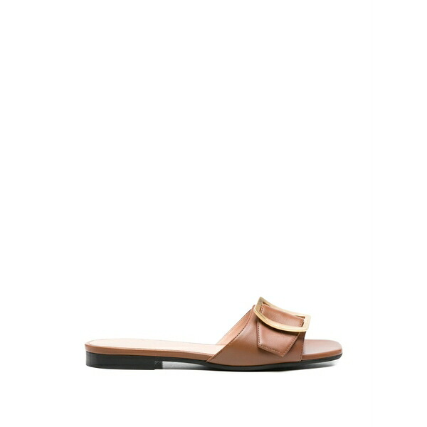 バリー レディース サンダル シューズ Buckle leather mules Brown