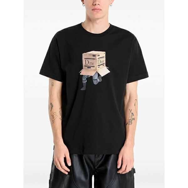ダイム メンズ ティーシャツ トップス Box-print t-shirt Black
