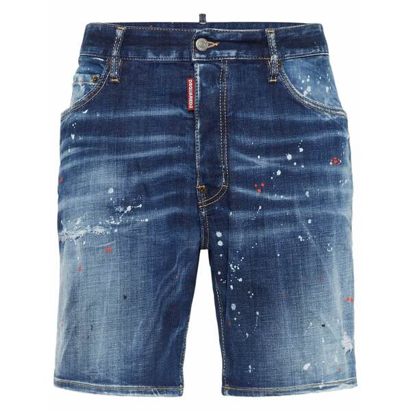 ディースクエアード メンズ 心地よいズボン下 ボトムス Paint-splatter shorts Blue