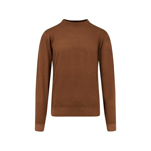 コルネリアーニ メンズ 編み物\u0026ティーシャツ アウター Crew-neck ribbed sweater Brown