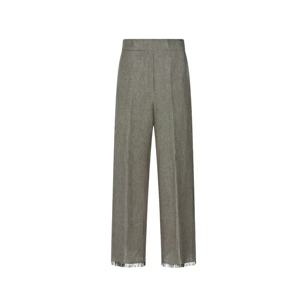 アントネリ レディース 心地好いズボン下 ボトムス Fringed concealed-fastening trousers Neutrals