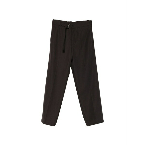 コスチュームメイン メンズ カジュアルパンツ ボトムス Belted-waist trousers Brown｜asty