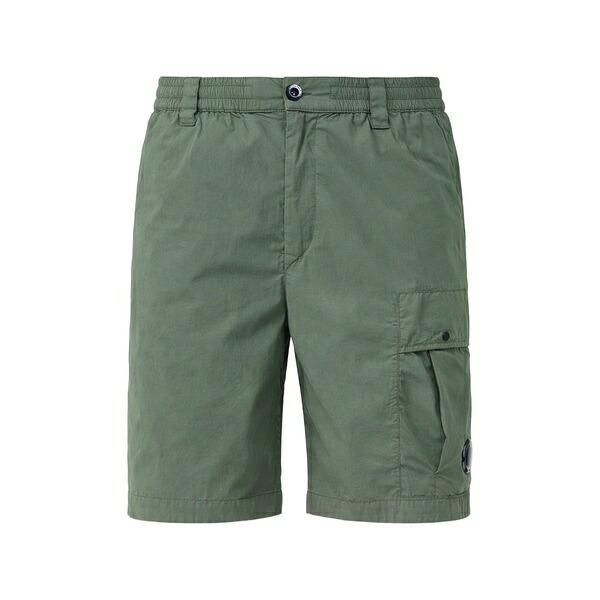 シーピーカンパニー メンズ 心地好いズボン下 ボトムス Logo-patch cargo shorts Green