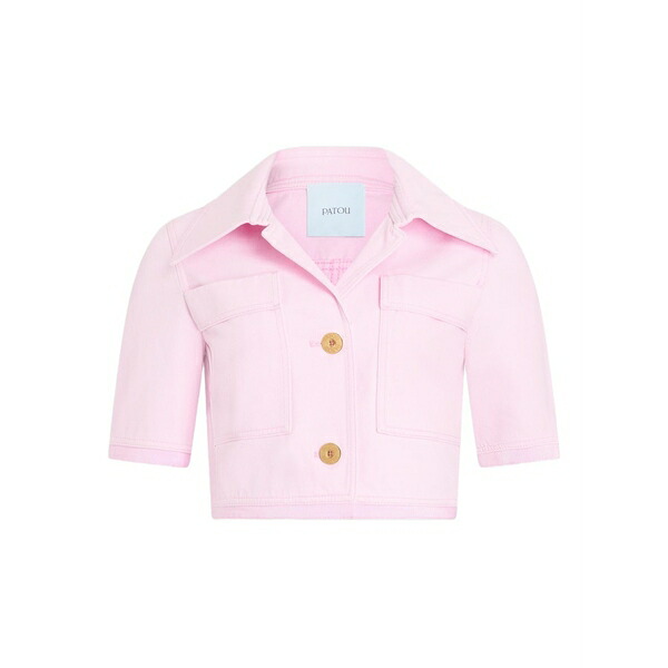 ジャンパトゥ レディース 上衣＆上衣 アウター Short-sleeves buttoned jacket Pink