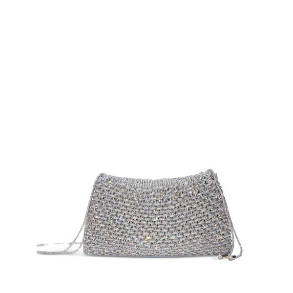 ヒボウラマ レディース ショルダーバッグ 御徒面子 Penelope crystal-embellished shoulder bag Silver