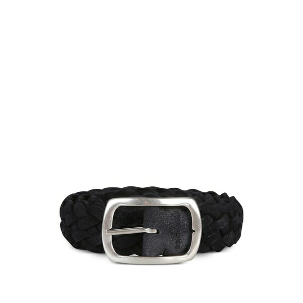 オルチアーニ メンズ 三尺帯 添え物 Interwoven suede belt Black