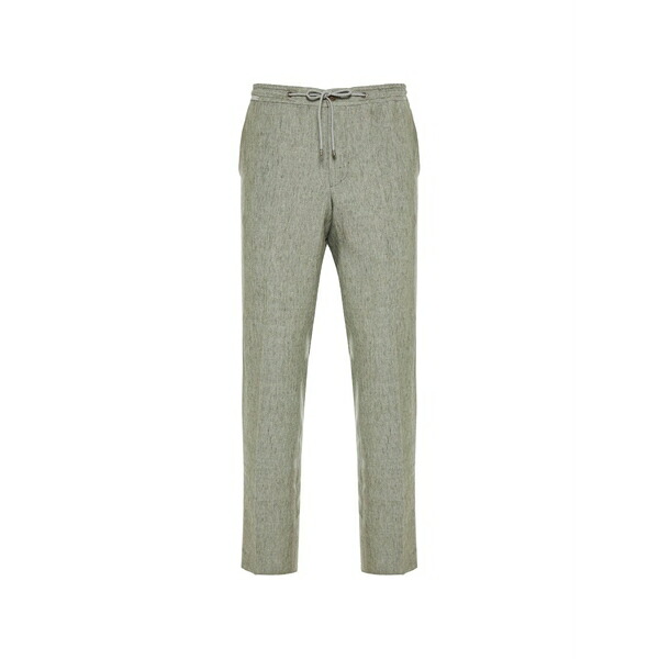 コルネリアーニ メンズ カジュアルパンツ ボトムス Drawstring trousers Green｜asty