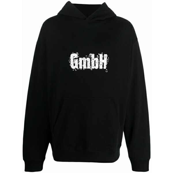 ゲーエムベーハー メンズ パーカー・スウェットシャツ アウター Logo-print organic-cotton hoodie Black