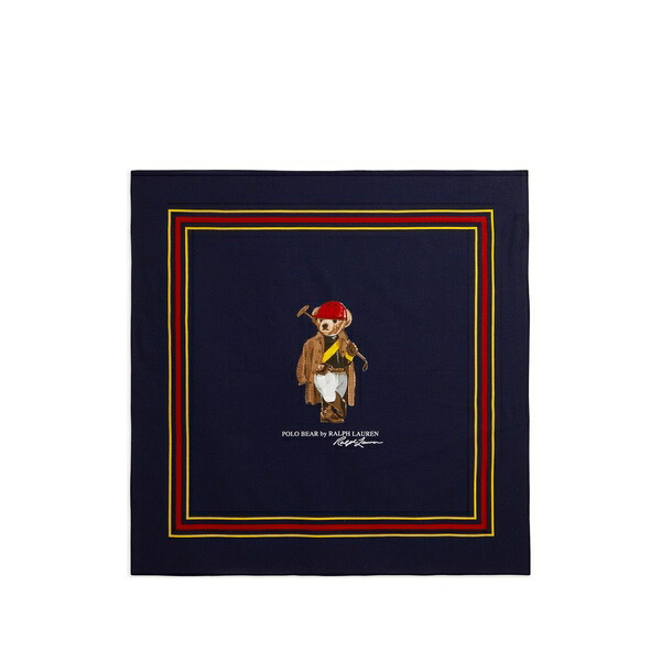 ラルフローレン メンズ 消音装置・袈裟・えり巻き 佩び物 Polo bear cotton scarf  Blue
