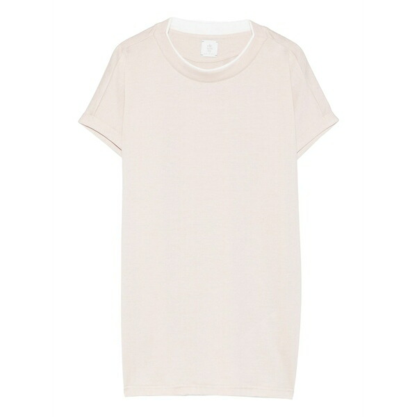 イレブンティ レディース ティーシャツ トップス Cuffed t-shirt Neutrals