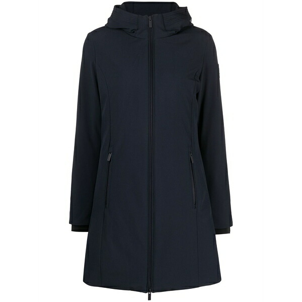 羊毛 資産家 レディース 厚地の外套 アウター Hooded parka coat Blue