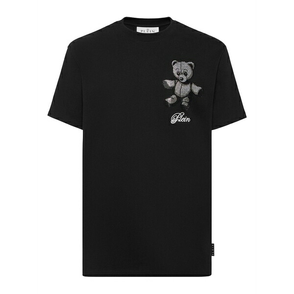 フィリップ飾り気のない メンズ ティーシャツ トップス Teddy bear-strass t-shirt Black