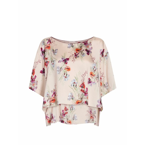 サンクアセプト レディース プルオーバー トップス Floral print layered blouse Neutrals