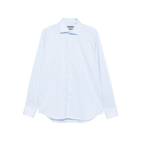 コルネリアーニ メンズ シャツ トップス Cotton shirt Blue|asty