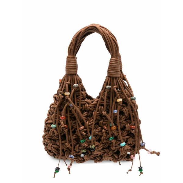 ヒボウラマ レディース ハンドバック 御徒面子 Mini vannifique desert stone tote bag Brown