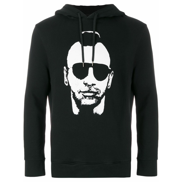 ニールバレット メンズ パーカー・スウェットシャツ アウター Face print hoodie Black