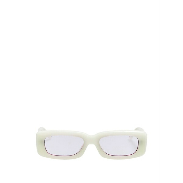 ジ アティコ メンズ サングラス・アイウェア アクセサリー X linda farrow mini marfa rectangle-frame sunglasses White｜asty 58,740円