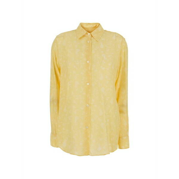 グリフォーニ レディース ティーシャツ トップス Floral-print long-sleeve shirt Yellow