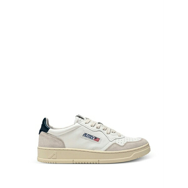 オートリー メンズ スニーカー シューズ Medalist panelled leather sneakers White