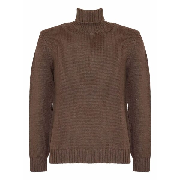イレブンティ メンズ 編み物\u0026ティーシャツ アウター Turtleneck ribbed-trim sweater Brown