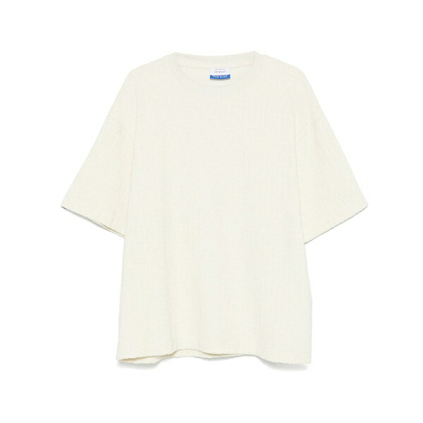 象牙色 メンズ プルオーバー トップス Terrycloth t-shirt White