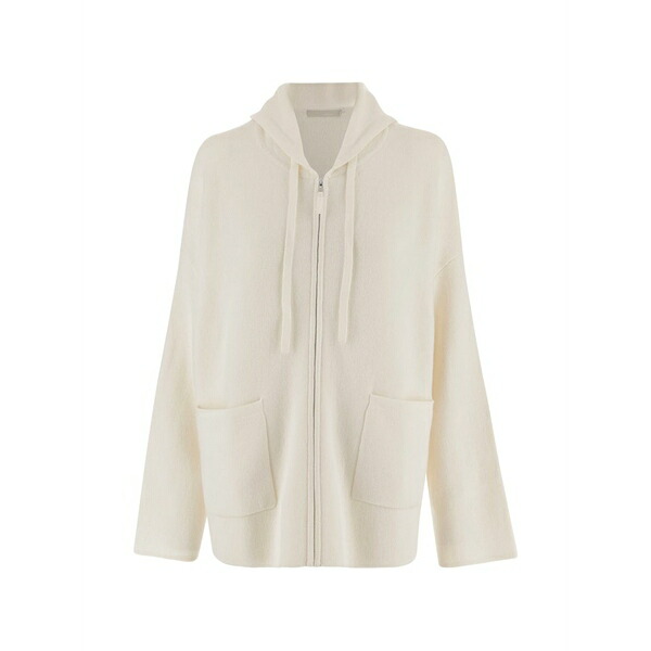 アリュード レディース ジレー アウター Hooded zip cardigan Neutrals