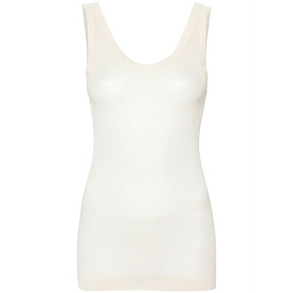 ルメール レディース カットソー トップス Fine-ribbed seamless tank top Neutrals
